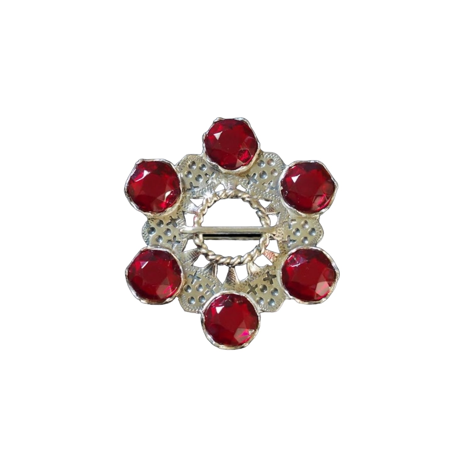 Estonian | Large Flower Brooch - 925 Sterling Silver