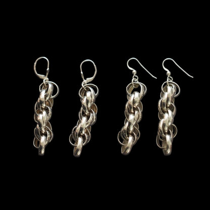 Estonian | Longer Knotted Braid Earrings - 925 Sterling Silver