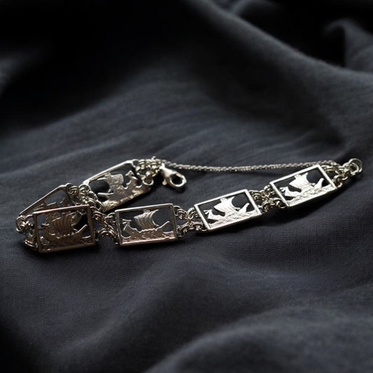 Estonian | Viking Boat Bracelet - Sterling Silver