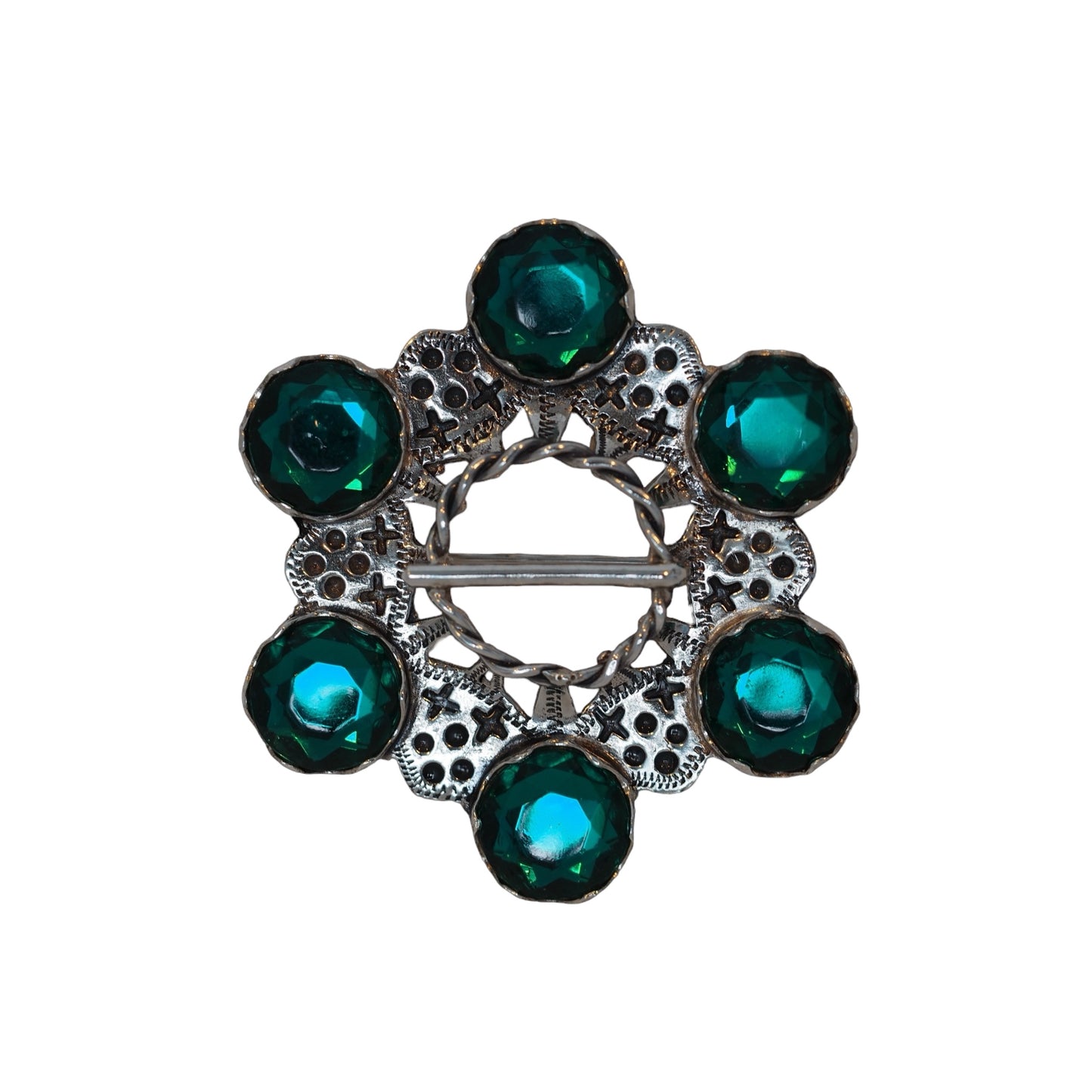 Estonian | Large Flower Brooch - 925 Sterling Silver