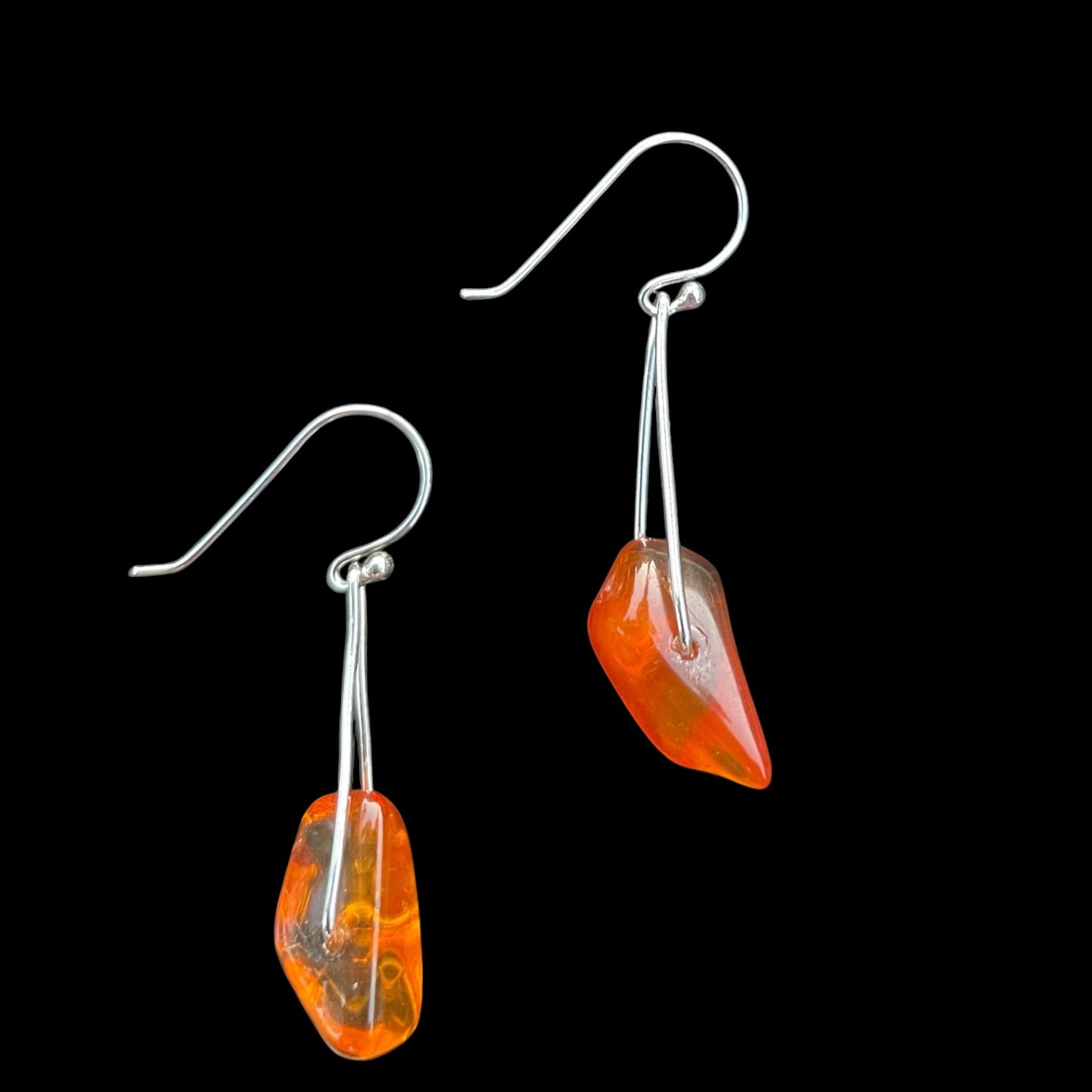 Amber | Honey Drop Earrings - 925 Sterling Silver