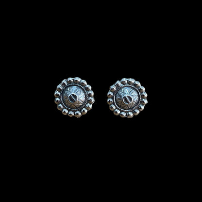 Estonian | Small Shield Earrings - 925 Sterling Silver