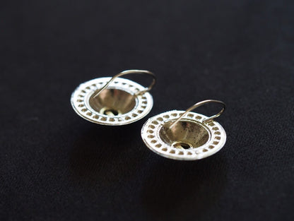 Estonian | Medium Shield Earrings - 925 Sterling Silver