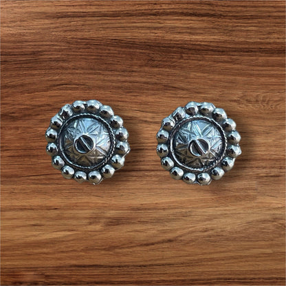 Estonian | Small Shield Earrings - 925 Sterling Silver