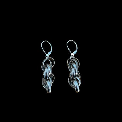 Estonian | Regular Knotted Braid Earrings - 925 Sterling Silver