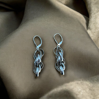 Estonian | Regular Knotted Braid Earrings - 925 Sterling Silver