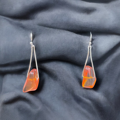 Amber | Honey Drop Earrings - 925 Sterling Silver