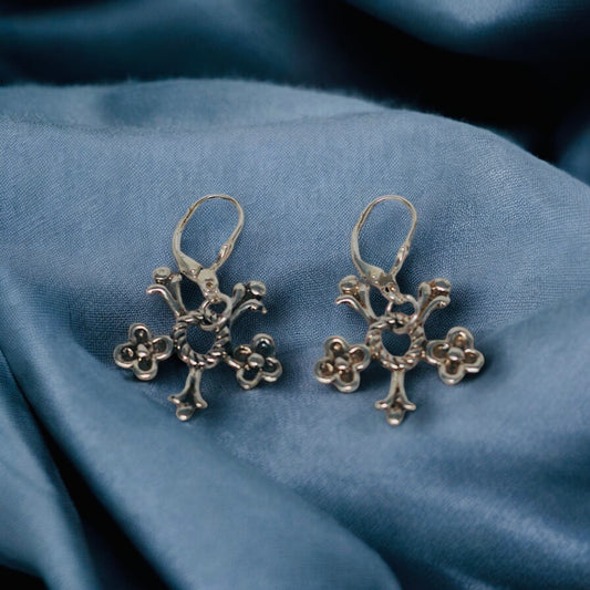 Estonian | Floral Earrings - 925 Sterling Silver